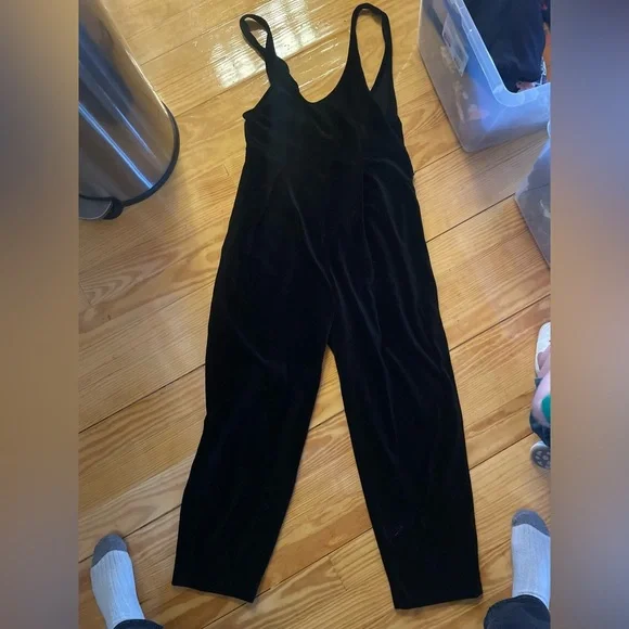 Free People Black Sleeveless Jumpsuit with Wide Legs - Picture 1 of 2